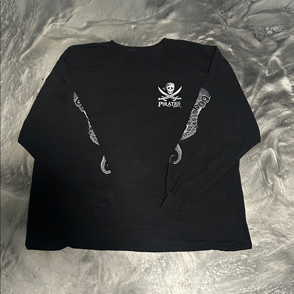 Black Long Sleeve Shirt with Graphic